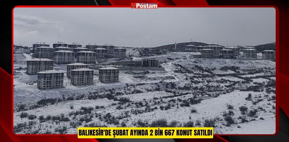 Balıkesir'de Şubat ayında 2 bin 667 konut satıldı  
