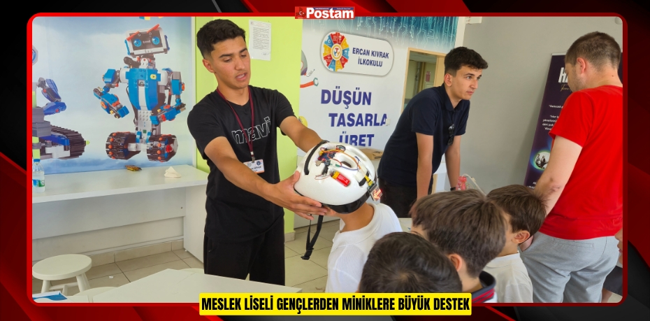 MESLEK LİSELİ GENÇLERDEN MİNİKLERE BÜYÜK DESTEK