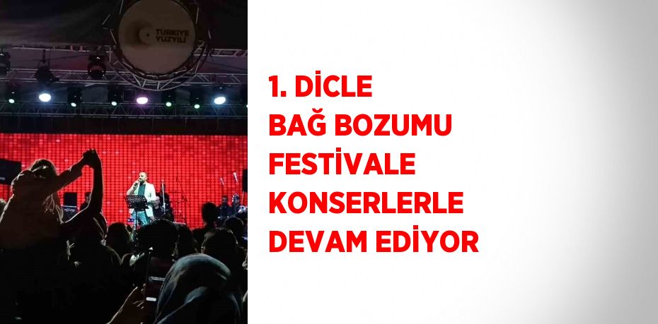 1. DİCLE BAĞ BOZUMU FESTİVALE KONSERLERLE DEVAM EDİYOR