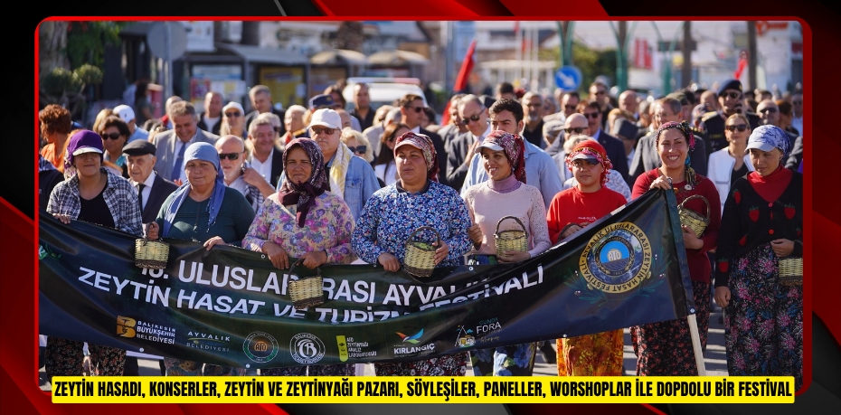 ZEYTİN HASADI, KONSERLER, ZEYTİN VE ZEYTİNYAĞI PAZARI, SÖYLEŞİLER, PANELLER, WORSHOPLAR İLE DOPDOLU BİR FESTİVAL