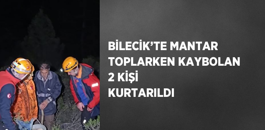 BİLECİK’TE MANTAR TOPLARKEN KAYBOLAN 2 KİŞİ KURTARILDI