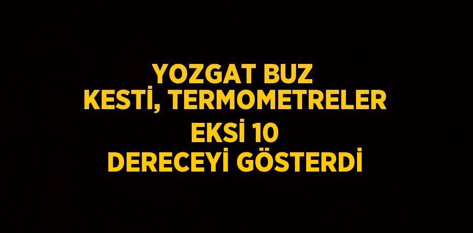 YOZGAT BUZ KESTİ, TERMOMETRELER EKSİ 10 DERECEYİ GÖSTERDİ