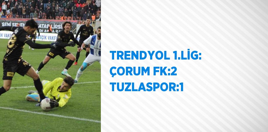 TRENDYOL 1.LİG: ÇORUM FK:2 TUZLASPOR:1