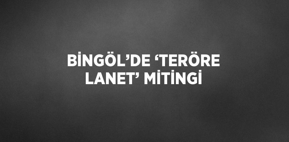 BİNGÖL’DE ‘TERÖRE LANET’ MİTİNGİ