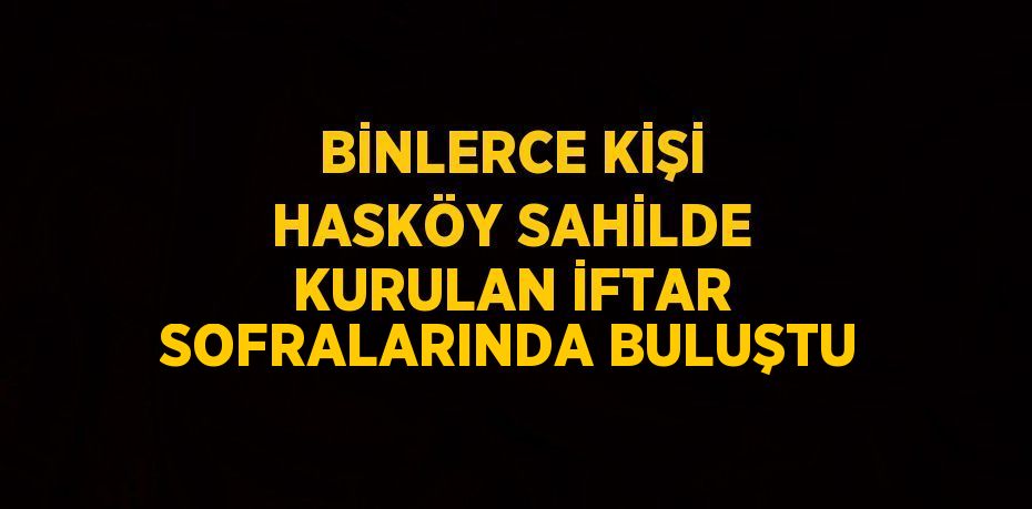 BİNLERCE KİŞİ HASKÖY SAHİLDE KURULAN İFTAR SOFRALARINDA BULUŞTU