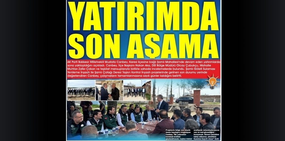 YATIRIMDA SON AŞAMA