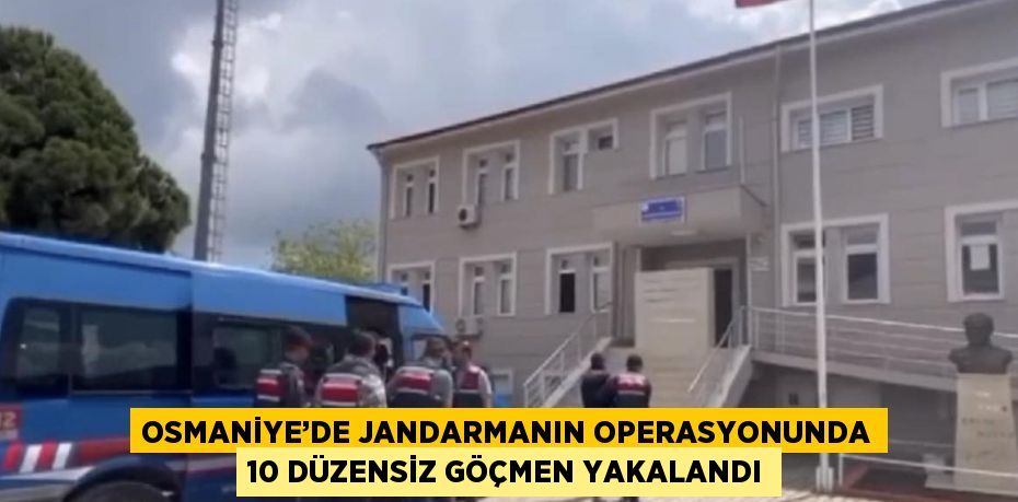 OSMANİYE’DE JANDARMANIN OPERASYONUNDA 10 DÜZENSİZ GÖÇMEN YAKALANDI