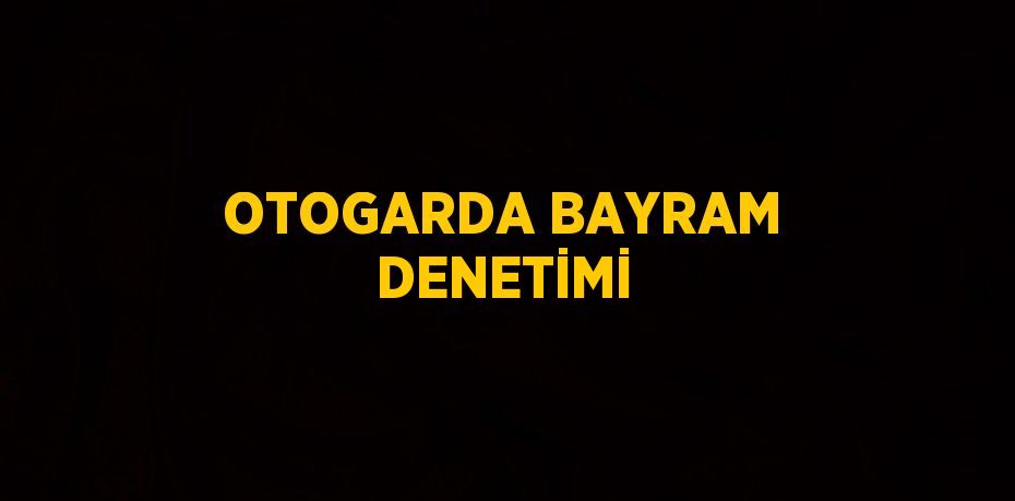 OTOGARDA BAYRAM DENETİMİ