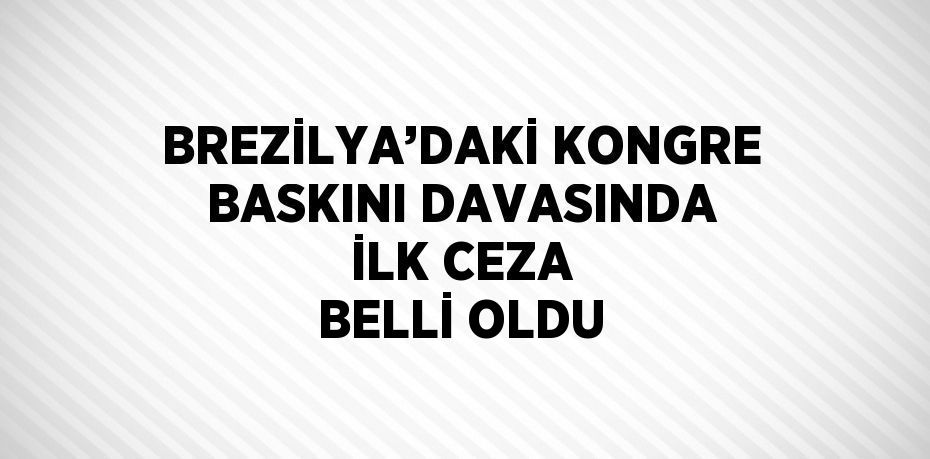 BREZİLYA’DAKİ KONGRE BASKINI DAVASINDA İLK CEZA BELLİ OLDU