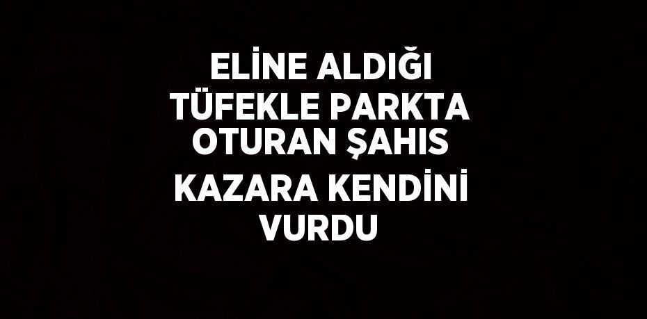ELİNE ALDIĞI TÜFEKLE PARKTA OTURAN ŞAHIS KAZARA KENDİNİ VURDU