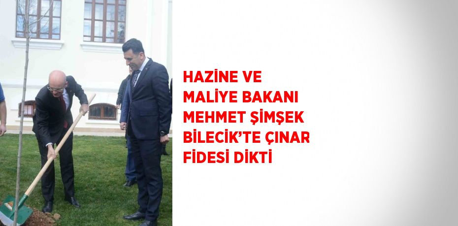 HAZİNE VE MALİYE BAKANI MEHMET ŞİMŞEK BİLECİK’TE ÇINAR FİDESİ DİKTİ