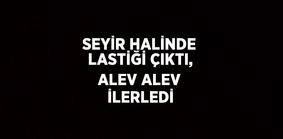 SEYİR HALİNDE LASTİĞİ ÇIKTI, ALEV ALEV İLERLEDİ