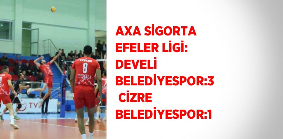 AXA SİGORTA EFELER LİGİ: DEVELİ BELEDİYESPOR:3  CİZRE BELEDİYESPOR:1