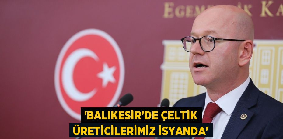 “BALIKESİR'DE ÇELTİK ÜRETİCİLERİMİZ İSYANDA”