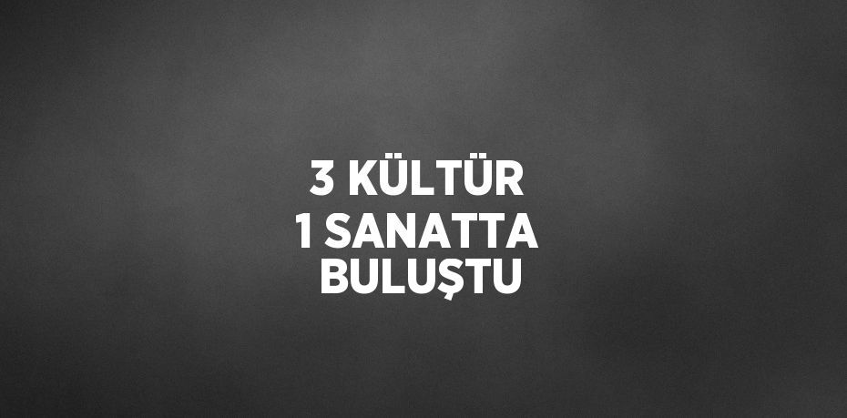3 KÜLTÜR 1 SANATTA BULUŞTU