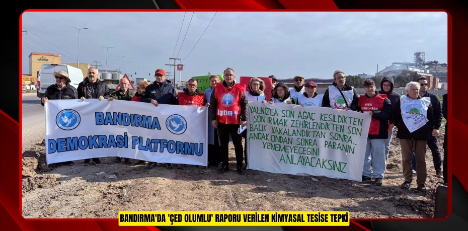 Bandırma'da 'ÇED olumlu' raporu verilen kimyasal tesise tepki