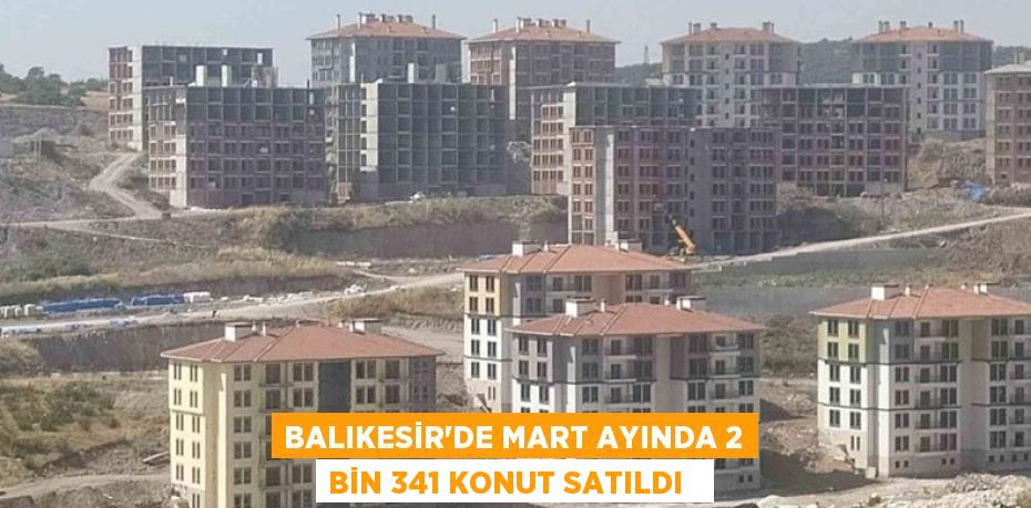 Balıkesir'de mart ayında 2 bin 341 konut satıldı