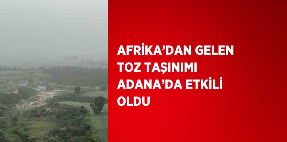 AFRİKA’DAN GELEN TOZ TAŞINIMI ADANA’DA ETKİLİ OLDU