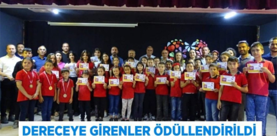Dereceye girenler ödüllendirildi