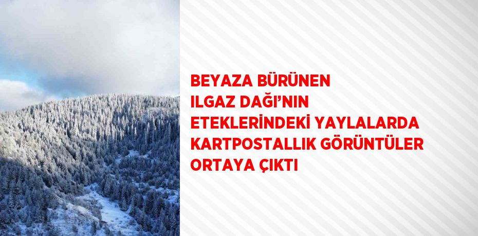 BEYAZA BÜRÜNEN ILGAZ DAĞI’NIN ETEKLERİNDEKİ YAYLALARDA KARTPOSTALLIK GÖRÜNTÜLER ORTAYA ÇIKTI