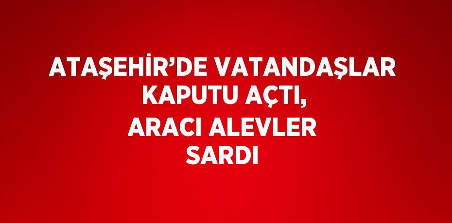 ATAŞEHİR’DE VATANDAŞLAR KAPUTU AÇTI, ARACI ALEVLER SARDI