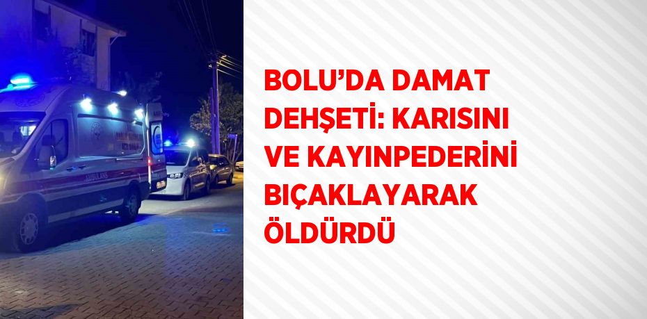 BOLU’DA DAMAT DEHŞETİ: KARISINI VE KAYINPEDERİNİ BIÇAKLAYARAK ÖLDÜRDÜ