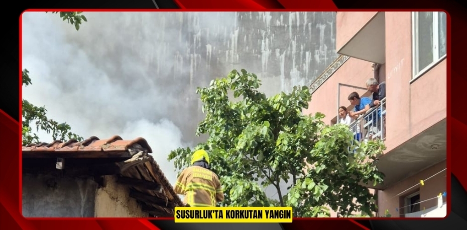 Susurluk'ta korkutan yangın