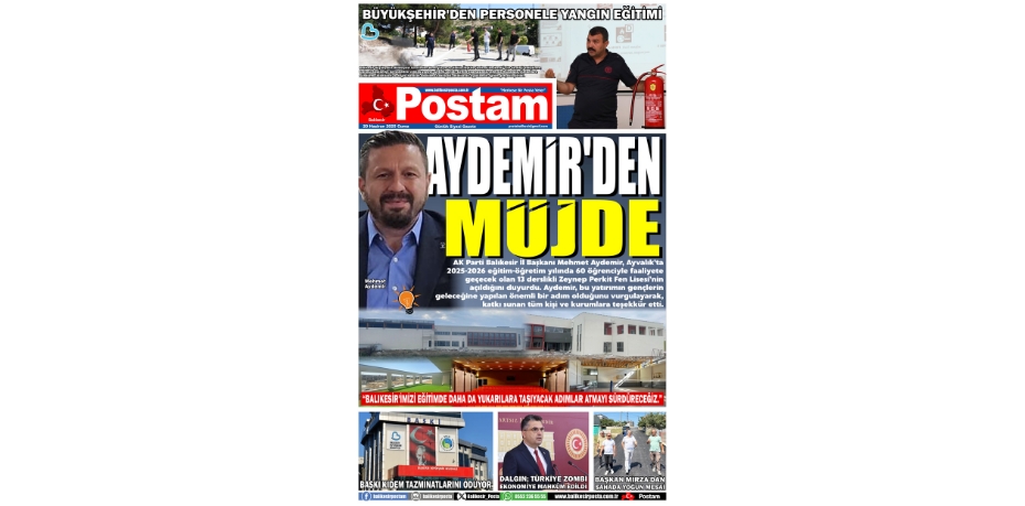 AYDEMİR'DEN MÜJDE