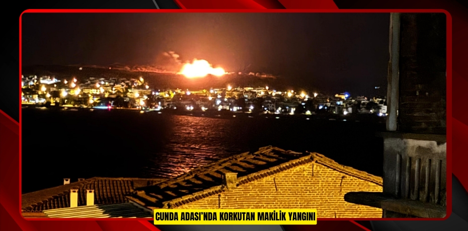 Cunda Adası’nda korkutan makilik yangını