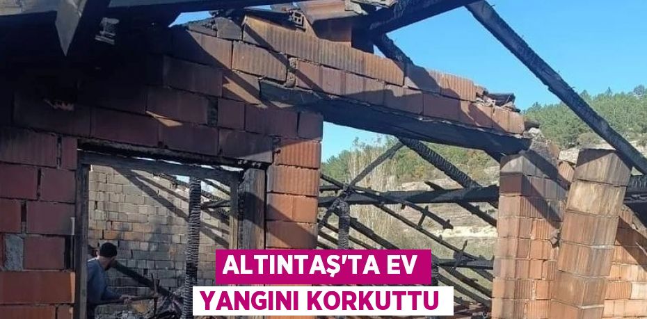 ALTINTAŞ’TA EV YANGINI KORKUTTU