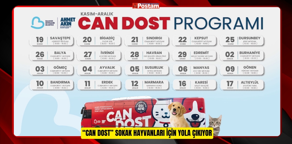 “Can Dost” sokak hayvanları için yola çıkıyor