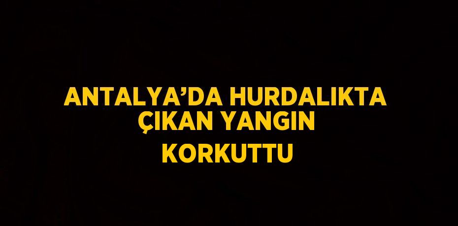 ANTALYA’DA HURDALIKTA ÇIKAN YANGIN KORKUTTU