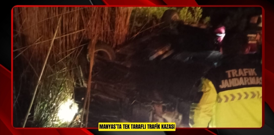 Manyas’ta tek taraflı trafik kazası