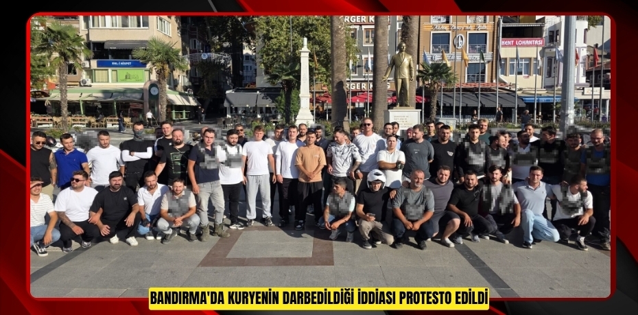 Bandırma'da kuryenin darbedildiği iddiası protesto edildi
