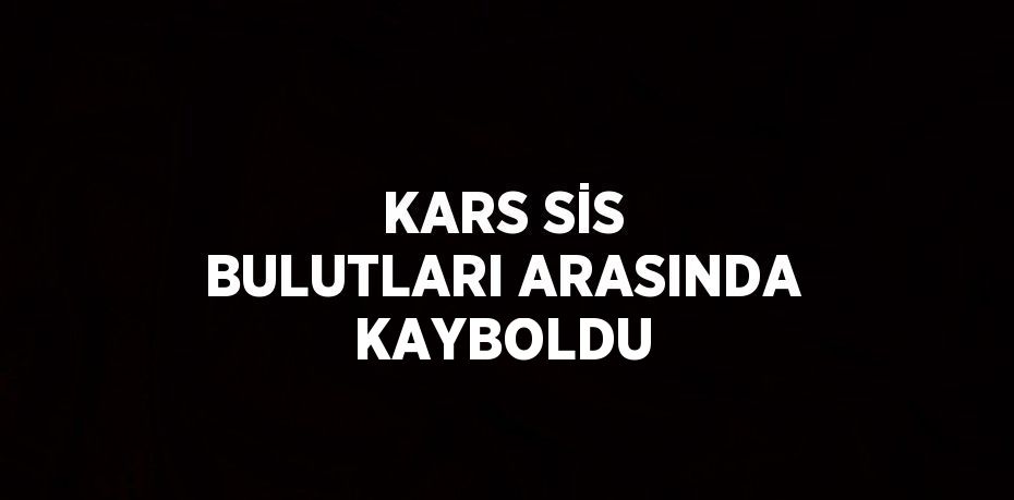 KARS SİS BULUTLARI ARASINDA KAYBOLDU