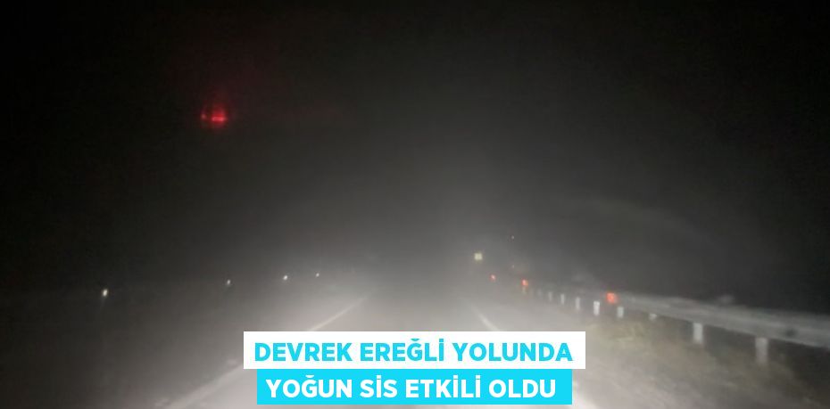DEVREK EREĞLİ YOLUNDA YOĞUN SİS ETKİLİ OLDU
