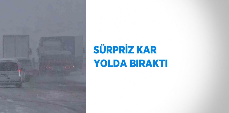 SÜRPRİZ KAR YOLDA BIRAKTI