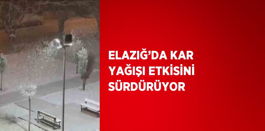 ELAZIĞ’DA KAR YAĞIŞI ETKİSİNİ SÜRDÜRÜYOR