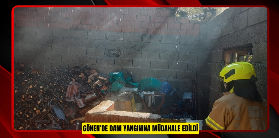 Gönen’de dam yangınına müdahale edildi