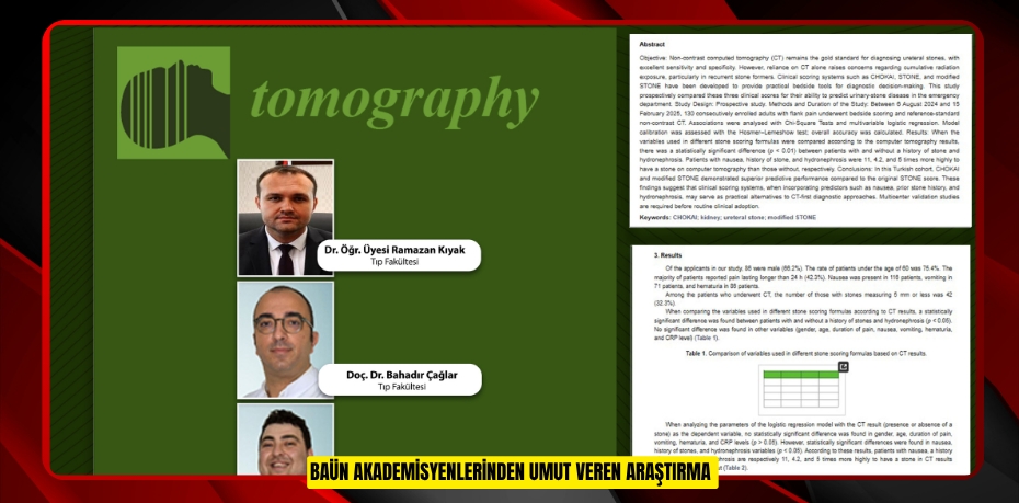 BAÜN AKADEMİSYENLERİNDEN UMUT VEREN ARAŞTIRMA