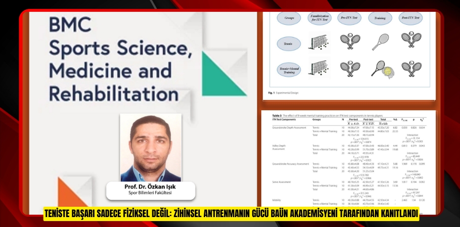 TENİSTE BAŞARI SADECE FİZİKSEL DEĞİL: ZİHİNSEL ANTRENMANIN GÜCÜ BAÜN AKADEMİSYENİ TARAFINDAN KANITLANDI