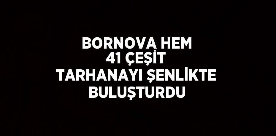 BORNOVA HEM 41 ÇEŞİT TARHANAYI ŞENLİKTE BULUŞTURDU