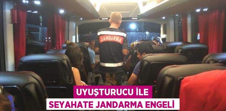 UYUŞTURUCU İLE SEYAHATE JANDARMA ENGELİ
