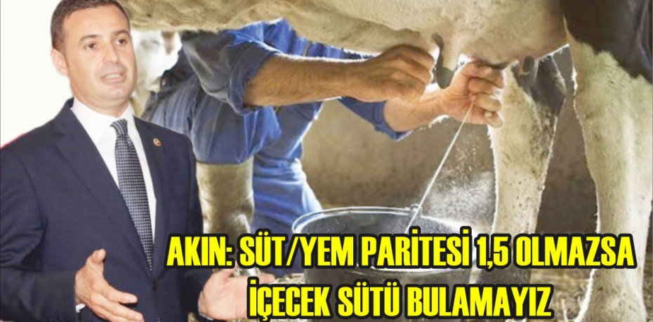 AKIN: SÜT/YEM PARİTESİ 1,5 OLMAZSA İÇECEK SÜTÜ BULAMAYIZ
