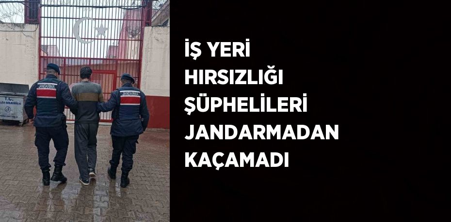 İŞ YERİ HIRSIZLIĞI ŞÜPHELİLERİ JANDARMADAN KAÇAMADI