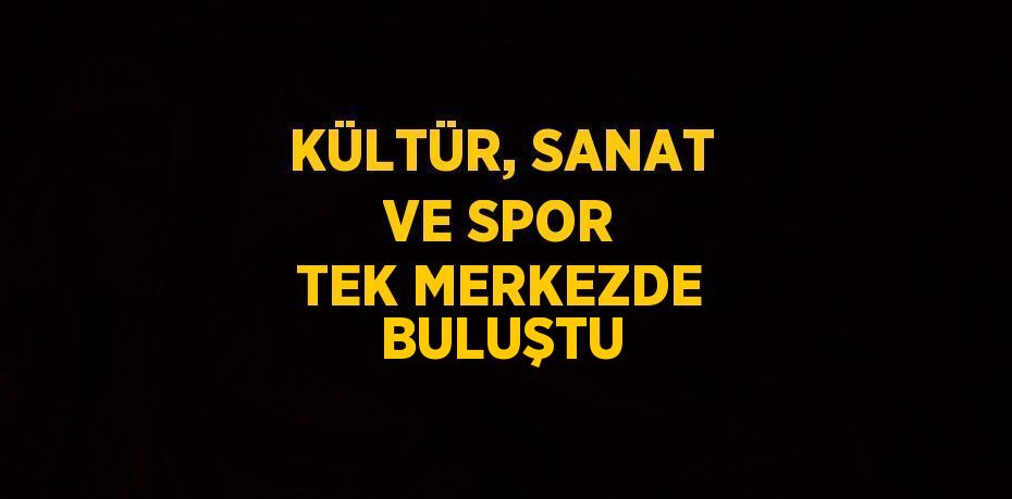 KÜLTÜR, SANAT VE SPOR TEK MERKEZDE BULUŞTU
