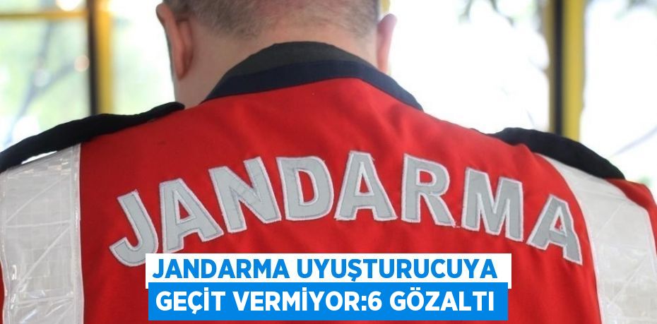 JANDARMA UYUŞTURUCUYA GEÇİT VERMİYOR:6 GÖZALTI