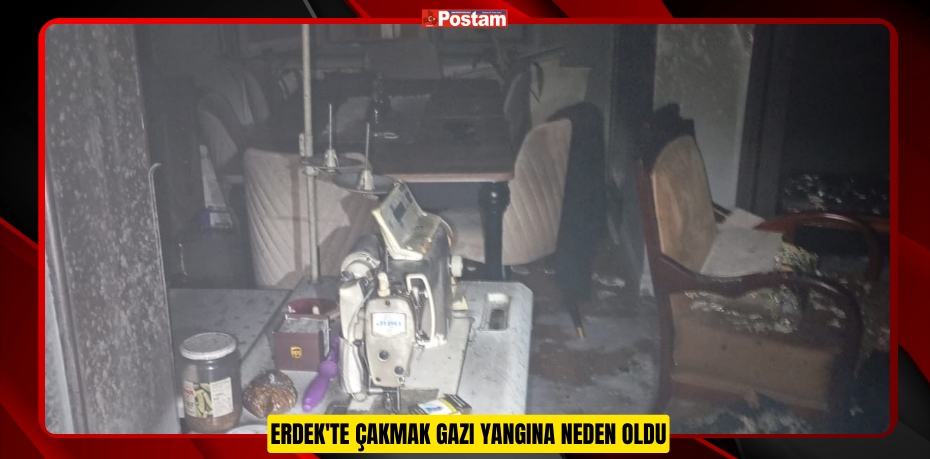 Erdek'te çakmak gazı yangına neden oldu