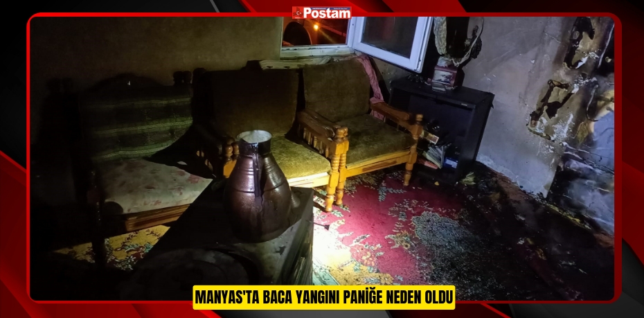 Manyas'ta baca yangını paniğe neden oldu  