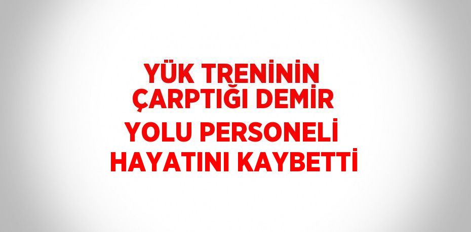 YÜK TRENİNİN ÇARPTIĞI DEMİR YOLU PERSONELİ HAYATINI KAYBETTİ